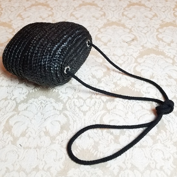 BLACK Rafia Capsule Purse - Picture 3 of 7